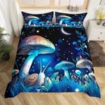 Manfei Mushroom Duvet Cover Set Queen Size, Botanical Plants Comforter Wit. Fixed Price $41.73.