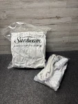 New Sealed Sunbeam Electric Heated Bedding White 12 Settings Soft Blanket. Fixed Price $40.00.