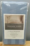 Charter Club Damask Stripe 500 Tc Pima Cotton Pillow Sham Euro Blue 30X30. Fixed Price $19.99.