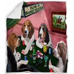Basset Hound Dog Blanket Personalized Throw Woven Fleece Sherpa Many Designs Nwt. Fixed Price $44.99.