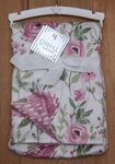 Thro Baby Micromink Reversible Blanket Pink, White, Mauve & Green Floral. Fixed Price $19.95.