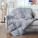 Luxurious Microfiber Feather Down Throw Blanket Soft Cozy Warm Lightweight Use. Fixed Price $48.87.