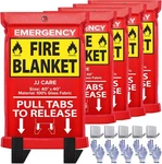 Jj Care Emergency Fire Blanket 5 Pack 40" Set. Fixed Price $76.49.