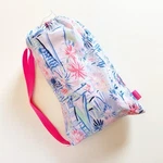 Lilly Pulitzer Beach Picnic Mat Packable Blanket Pink Blue Sailboat Fireworks. Fixed Price $65.00.