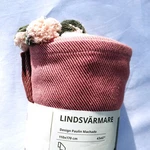Ikea Lindsvarmare 100% Cotton Throw Blanket Pink Gray Beige 43 67 Twill Weave. Fixed Price $30.00.