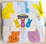 Peeps Easter Bunny Eggs Chicks Plush Throw Blanket 50" X 60" - New. Fixed Price $24.26.