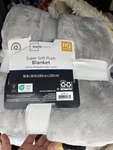 Mainstays Full Queen Super Soft Plush Blanket Gray Size X90IN Nwt. Fixed Price $19.00.