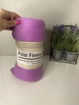 Manhattan Heights Polar Fleece Throw Blanket 50X60IN Purple Polyester. Fixed Price $23.00.