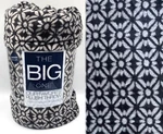 The Big One Plush Throw Blanket Dark Gray Charcoal Black Geometric Fleece 5 X 6'. Fixed Price $22.97.