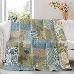 Newlake Cotton Quilted Throw Blanket For Bed 60*78 Inch, Bohemian Floral. Fixed Price $71.23.