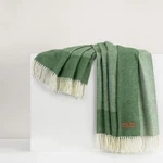 Lands Downunder Italian Herringbone Throw 51" X 67" Olive Green Msrp $138 New. Fixed Price $97.77.