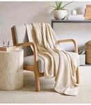 Jennifer Adams All Season Classic Waffle Weave Cotton Throw 60 X 70 Beige New. Fixed Price $29.97.