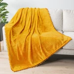 Pom Throw Blanket Fringe Tassel Soft Microfiber Fleece For Sofa Couch. Fixed Price $28.99.