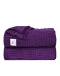 Piccocasa 100% Cotton Cable Purple Knit Soft Throw Blanket 50"X60". Fixed Price $29.99.