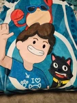 Plush Childrens Blanket With Cartoon Characters, 60 X 44". Fixed Price $10.00.