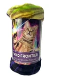 Frontier Super Soft Plush Throw Blanket Wilderness Galactic Cat 50"X60". Fixed Price $14.00.