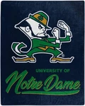 Notre Dame Fighting Irish 50" By 60" Plush Raschel Signature Throw Blanket- Ncaa. Fixed Price $34.99.