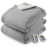 Caromio Heated Blanket King Size With Lcd Dual Controller, Waffle Weave Fast .... Fixed Price $129.61.
