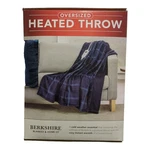 Berkshire Oversized Heated Throw With Auto Shut Off, 60"X70", Navy. Fixed Price $33.28.