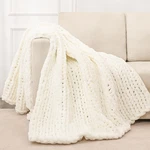 Bigacogo Chunky Throw Blanket For Couch, 51X63 Inches, 100% Hand Knitted.... Fixed Price $91.88.
