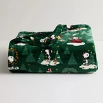 The Big One Christmas Peanuts Snoopy Green Fleece Throw Blanket 5X6 Ft New. Fixed Price $34.99.