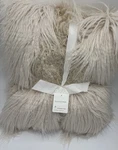 Pottery Barn Faux Fur Throw 60"X80" New! Taupe Beige Tan. Fixed Price $200.00.