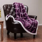 Harmony Aubergine Love Joy Inspiring Reversible Sherpa Gift Polyester Throw Blan. Fixed Price $48.99.