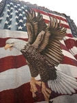 Mohawk Brand Home Nwot Pledge Allegance American Bald Eagle Blanket Made In Usa. Fixed Price $22.00.