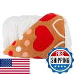 Lavish Home Reversible Fleece Sherpa Throw Blanket - 50"X60" Machine Washable. Fixed Price $32.87.