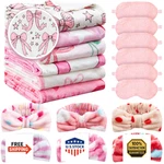 Fanfanwin 18 Pcs Sleepover Party Supplies Girls Pink Bow Blanket Coral Fleece. Fixed Price $84.12.