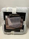 Regal Comfort Silver Fox Faux Fur Sherpa Throw Blanket - 50"X70". Fixed Price $17.99.