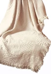 Manual Textured Blocks Fringed Natural 2-LAYER Throw 46 60-INCH. Fixed Price $51.82.