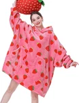 Strawberry Hoodie,oversized Sherpa Wearable Hooded Blanket,warm Cozy Swe. Fixed Price $38.97.