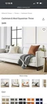 Williams Sonoma Home Cashmere & Wool Equestrian Throw, 50 X 70 In, Gray. Fixed Price $215.00.