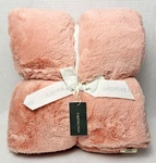 Vera Bradley Faux Fur Throw Blanket In Coral Cloud. Fixed Price $73.60.