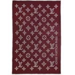 Louis Vuitton Blanket Knee Throw Monogram Shadow Wool Cashmere White M79364 #771. Fixed Price $1648.56.