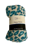 Mainstay Tan/beige Leopard Green/aqua Spots Pattern Theme 50X60 Fleece Throw. Fixed Price $12.99.