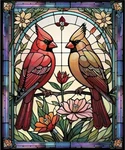 New Cardinals Stained Glass Plush Gift Throw Blanket Red Nip. Fixed Price $25.12.