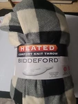 Biddeford Electric Micro Plush Buffalo Plaid Heated Throw -new Unopened -50X62. Fixed Price $55.00.