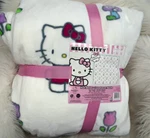 Hello Kitty Sanrio Full/queen Plush Blanket 90X90" Tulips & Mushrooms Throw *new. Fixed Price $79.99.