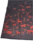 Rare Pendleton Blanket Throw Red & Brown Petroglyphs Usa 64X64 Pristine. Fixed Price $389.00.