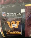 Washington Commanders Signature Nfl Northwest 50 X 60 Raschel Throw Blanket. Fixed Price $39.99.