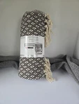 Premiere Luxury Home Collection Woven Throw 50"X60" Brown Cream. Fixed Price $17.00.
