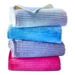 Cuddl Duds Ribbed Microplush & Sherpa Fleece Reversible Throw Blanket, 50" X 60". Fixed Price $26.69.