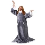 Snuggie Sherpa Wearable Blanket With Sleeves Pockets - Charcoal. Fixed Price $52.69.