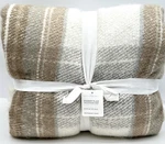 Pottery Barn Stewart Plaid Faux Fur Back Throw Neutral 50X60 New. Fixed Price $119.95.
