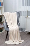 Saol Merino Wool Blend Bed Scarf Runner Irish Chunky Cable Knit Throw Cover. Fixed Price $72.90.