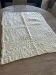 Carraig Donn Aran Knit Irish Merino Wool Blanket 42X32. Fixed Price $40.00.