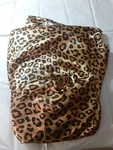 Mainstays Leopard Print Satin Throw Blanket Brown Gray Animal Large 48X90". Fixed Price $14.24.