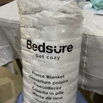 Bedsure Get Cozy Fleece Blanket 108X90IN Beige Soft King. Fixed Price $31.50.